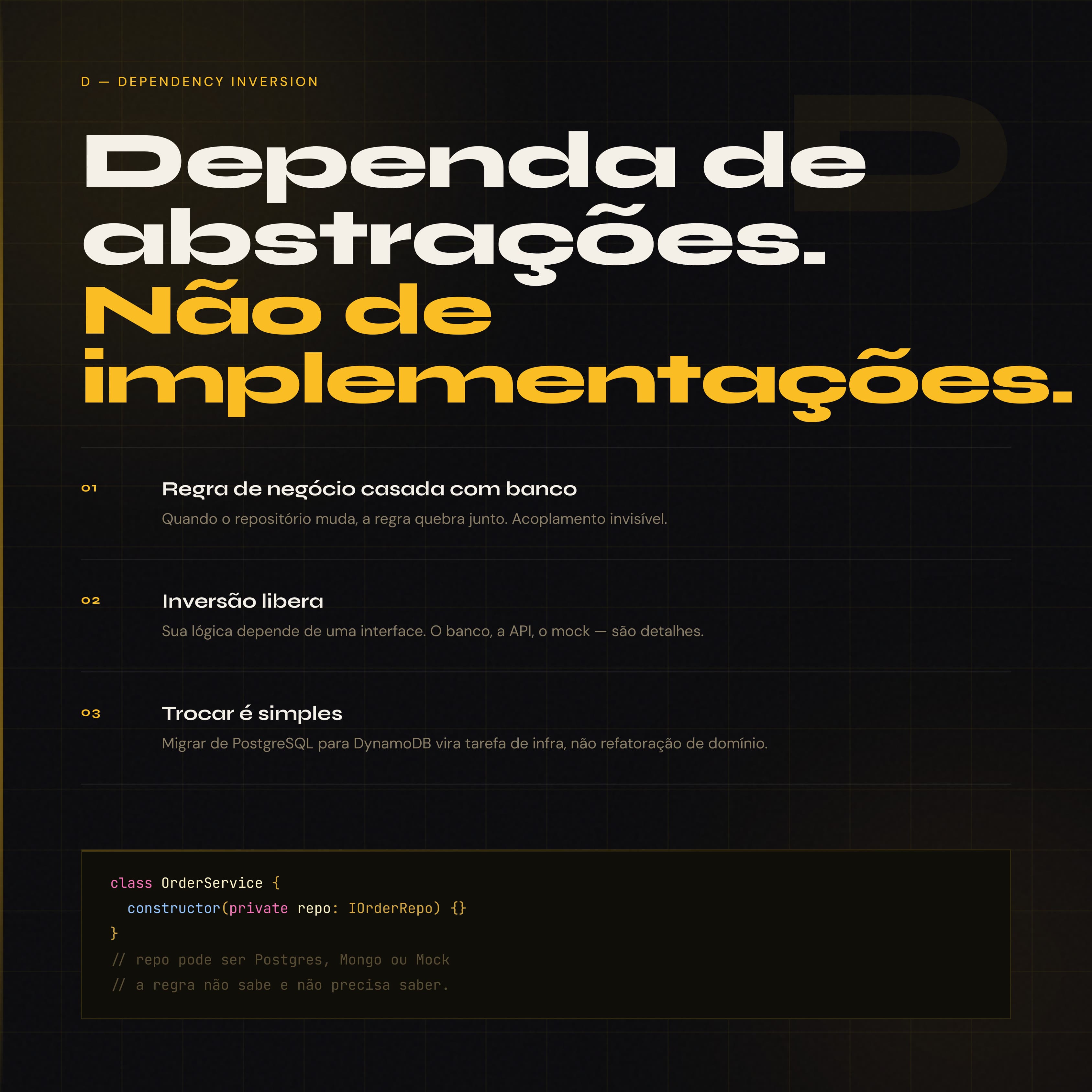 D — Dependency Inversion Principle